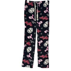 A Christmas Story Men’s Sleep Pajama Black Ralphie Bunny Pants Size Small NWT